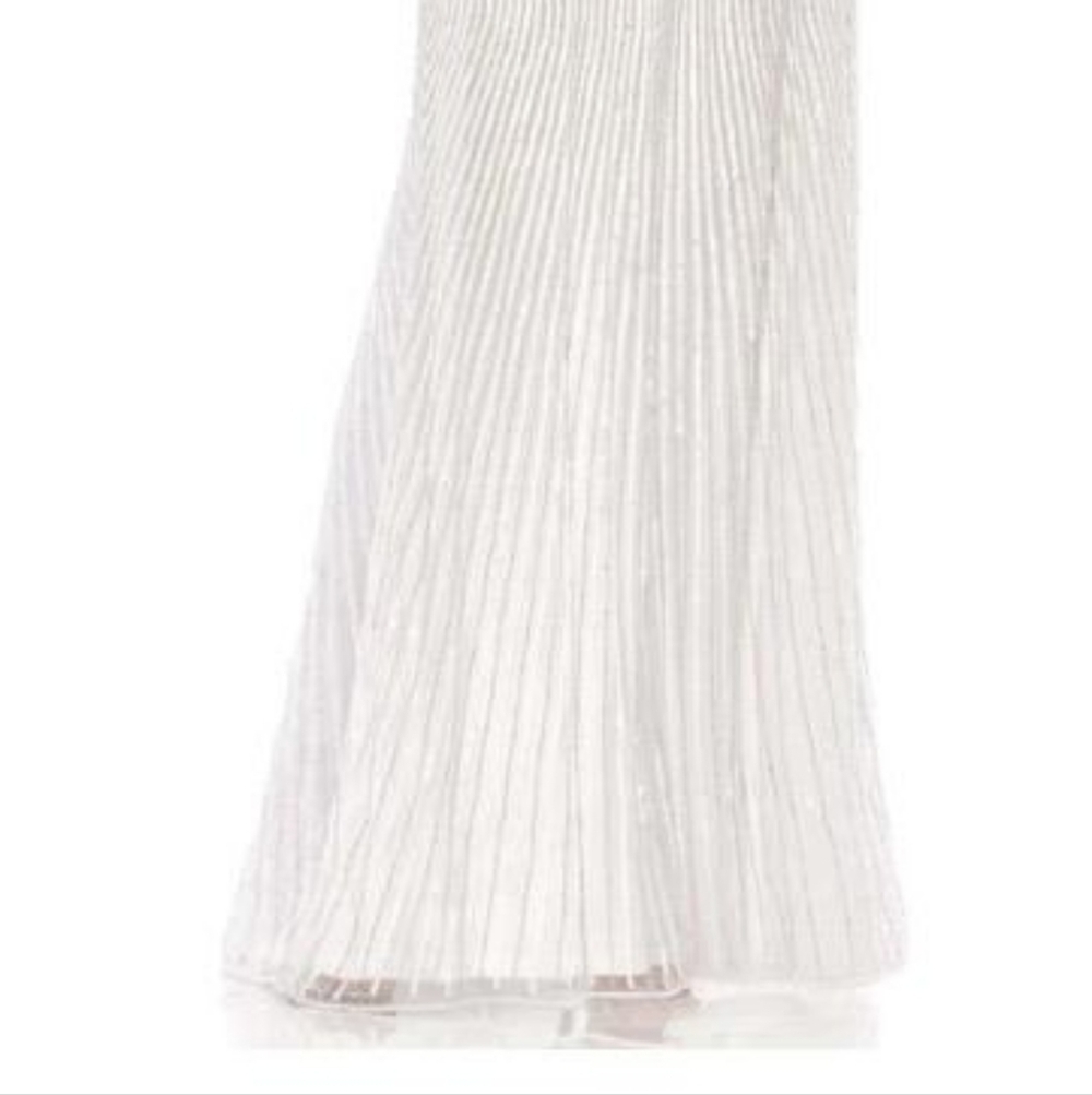 Mac Duggal Spagettu strap Gown White NWT  Pearl 10817 - Picture 3 of 7